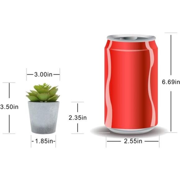 Artificial Succulents Set of 3 Mini Realistic Fake Plants with Plastic Pots - Picture 2 of 7